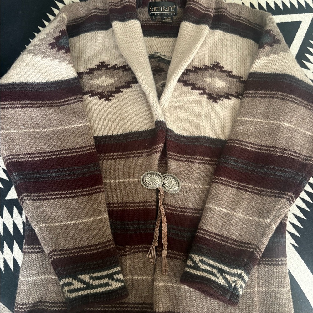 Karen Kane Multicolor Wool Cardigan
